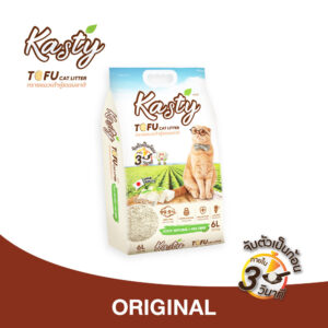 Kasty Original ทรายแมวเต้าหู้ ไร้ฝุ่น จับตัวเป็นก้อนเร็ว ทิ้งชักโครกได้